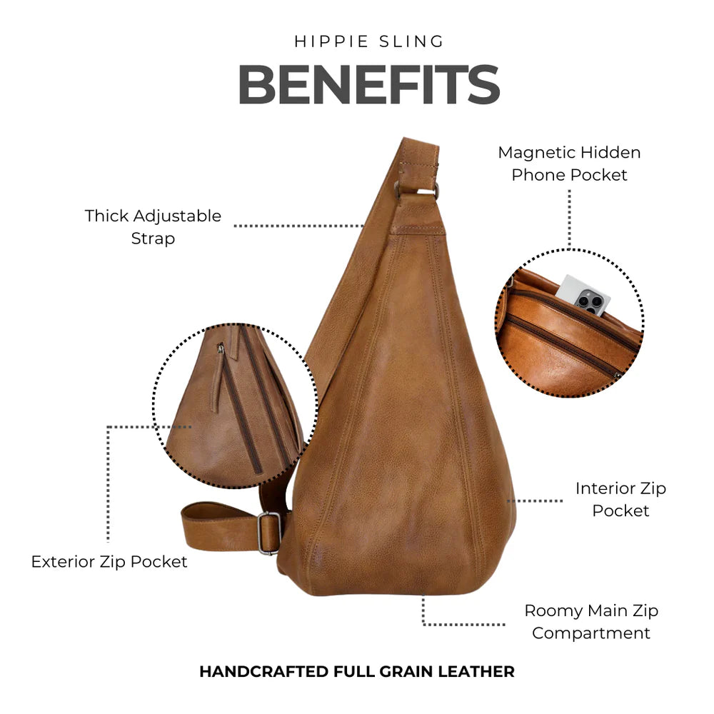Large Hippie Sling in Cognac