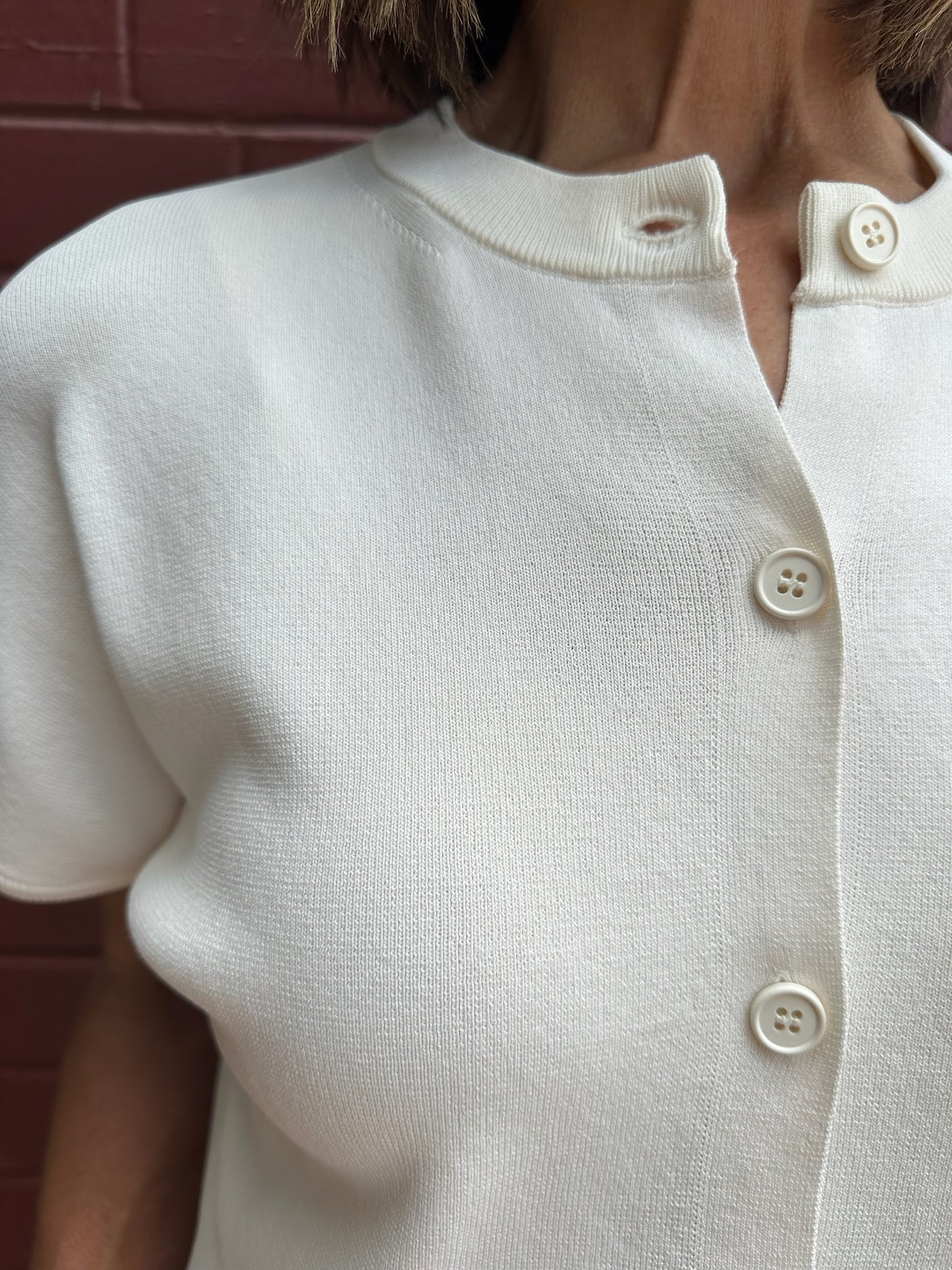 Button Down Lightweight Sweater Top