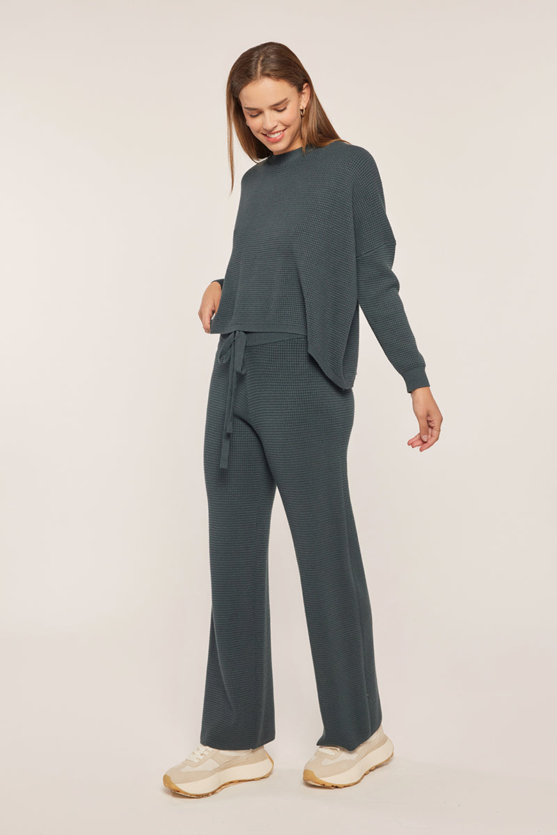 Waffle Textured Drawstring Pants Collection