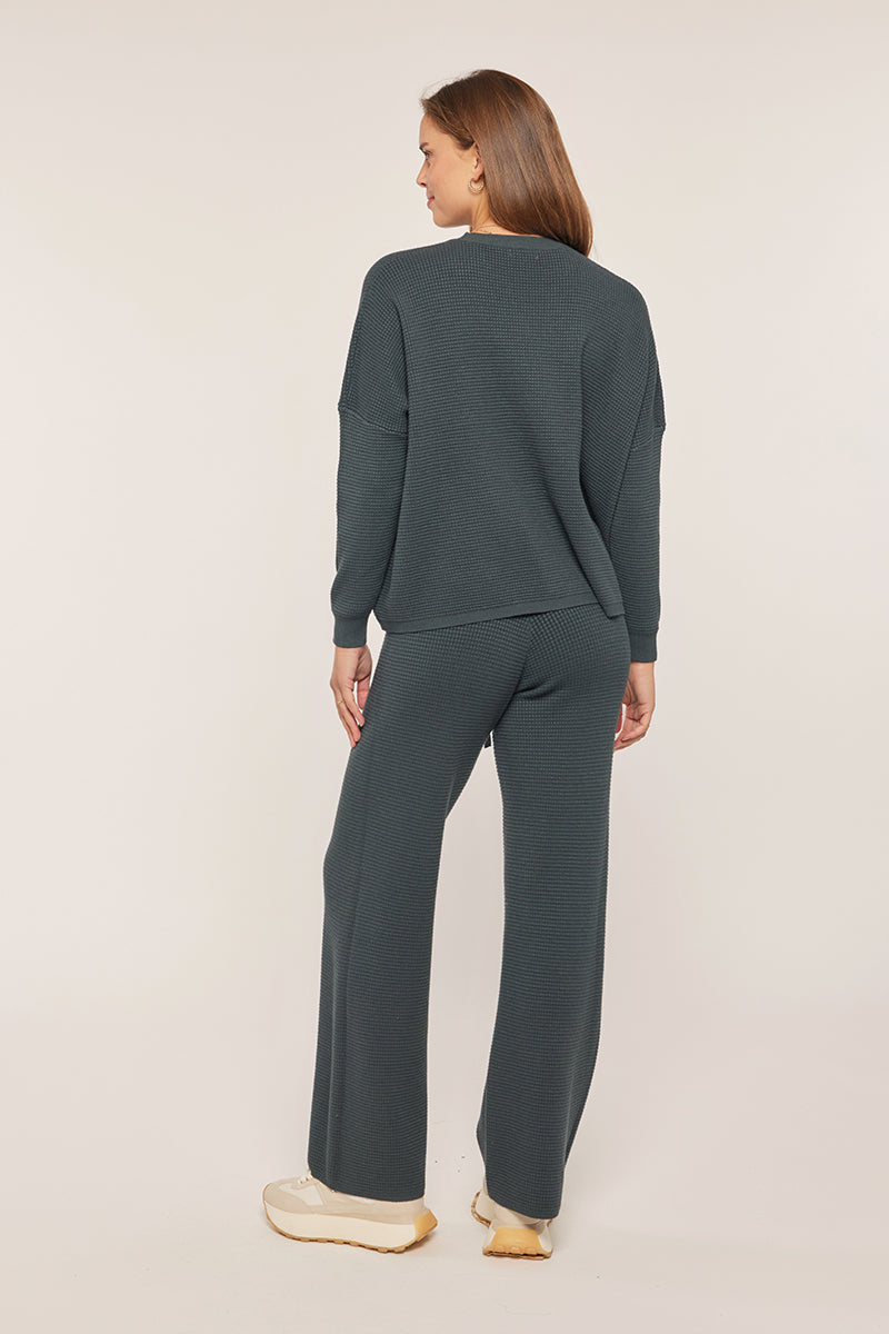 Waffle Textured Drawstring Pants Collection