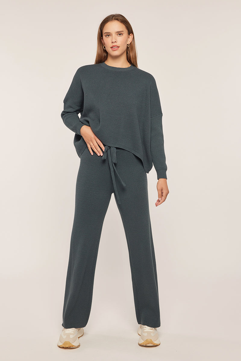 Waffle Textured Drawstring Pants Collection