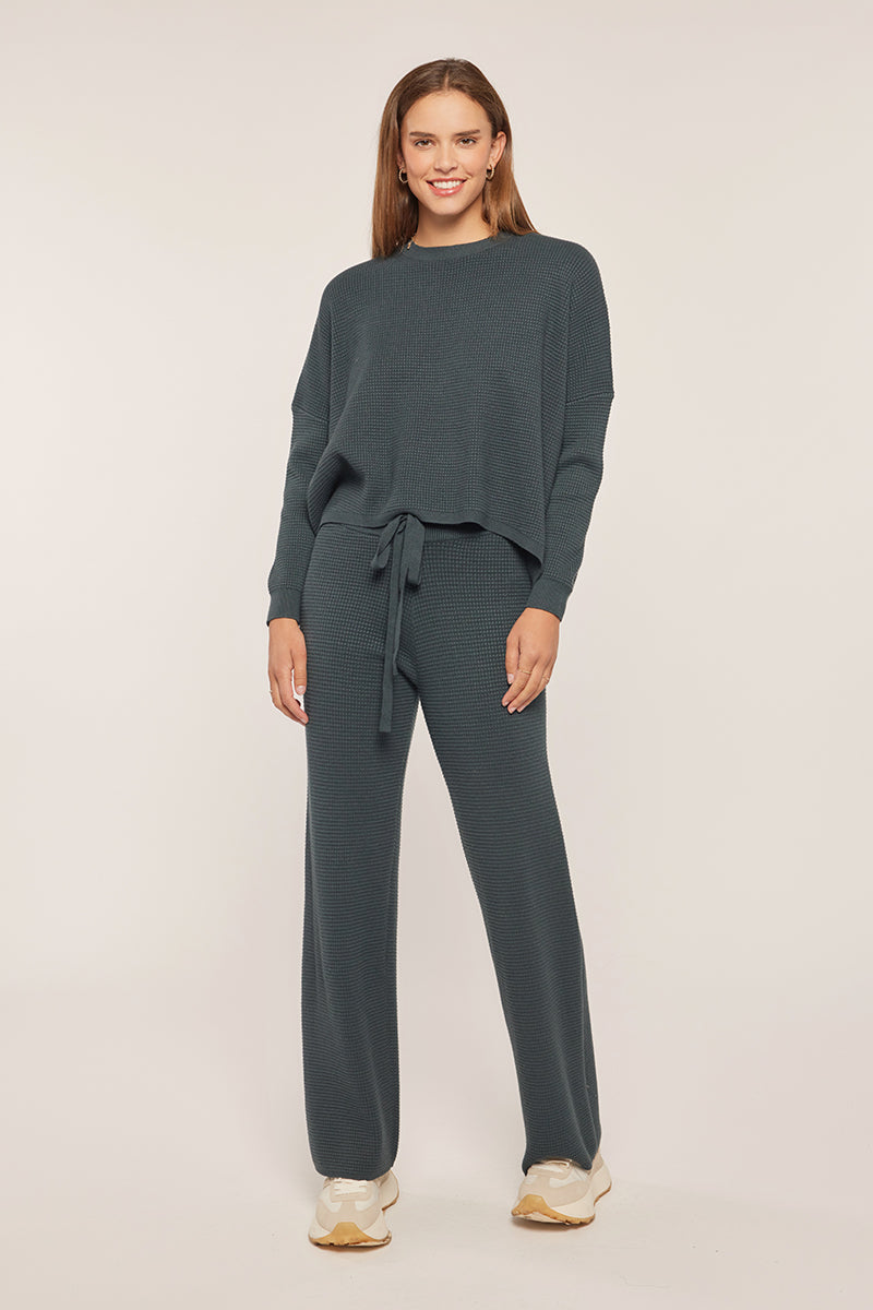 Waffle Textured Drawstring Pants Collection