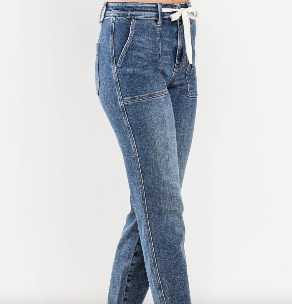 High Waist Elastic Drawstring Joggers