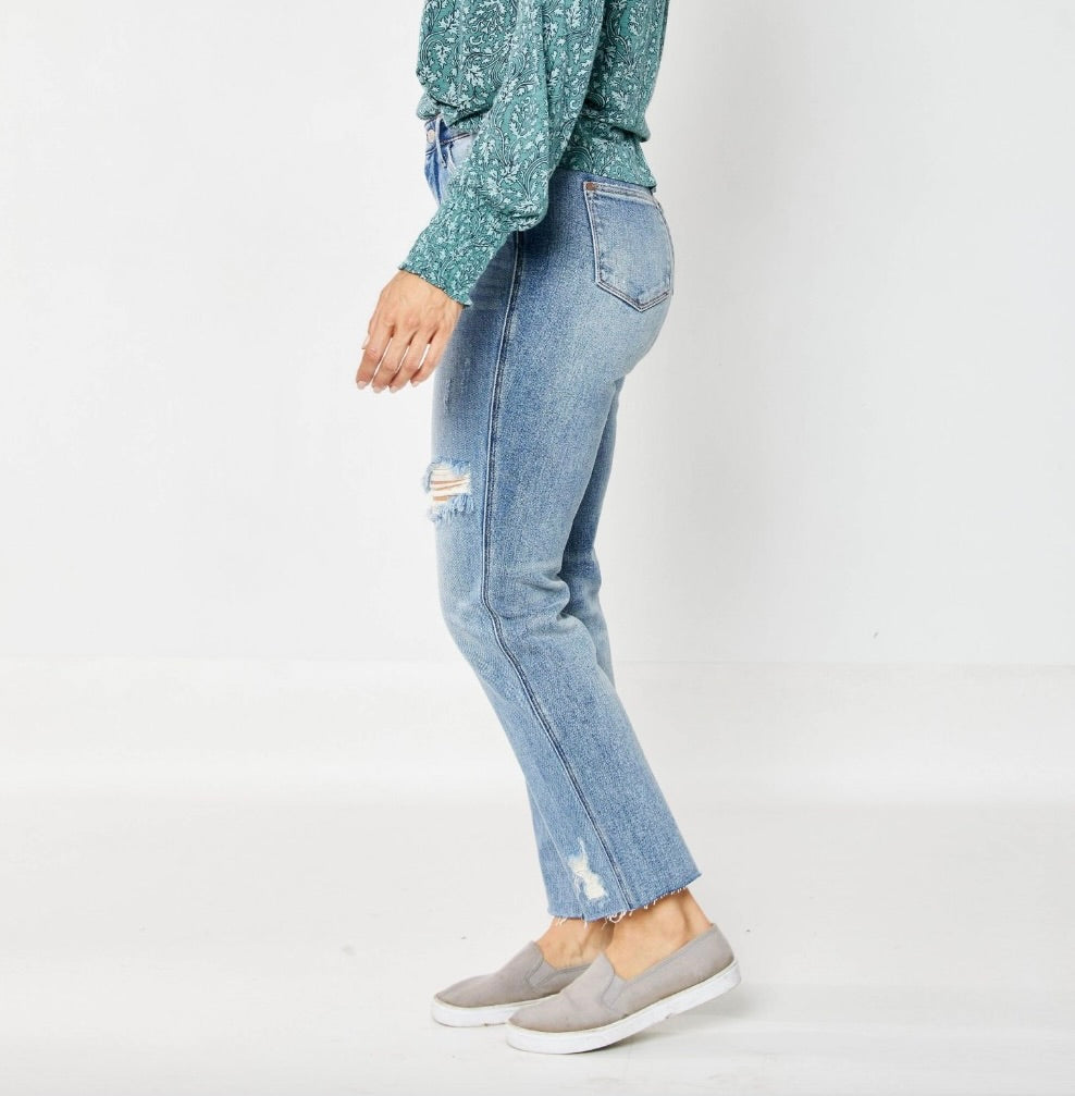 Magic Destroy Straight Leg Jeans