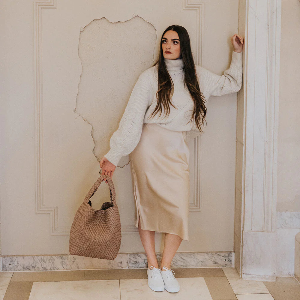 Johanna Recycled Shoulder Bag in Taupe