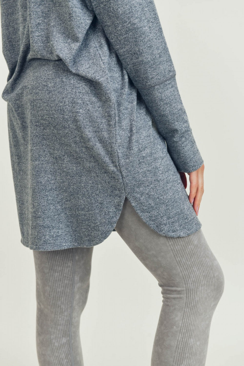 Notched Raglan Short Dress