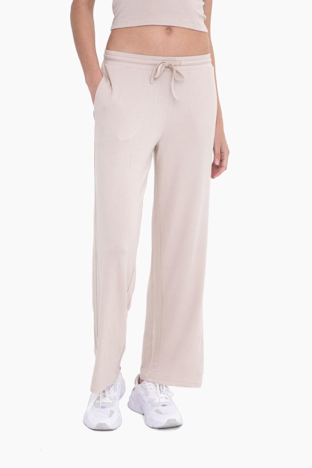 Mid-Rise Lounge Terry Pants in Natural