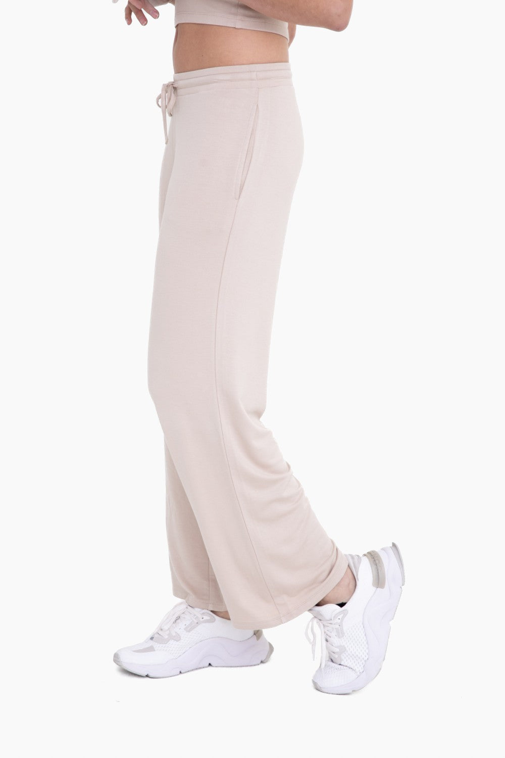 Mid-Rise Lounge Terry Pants in Natural