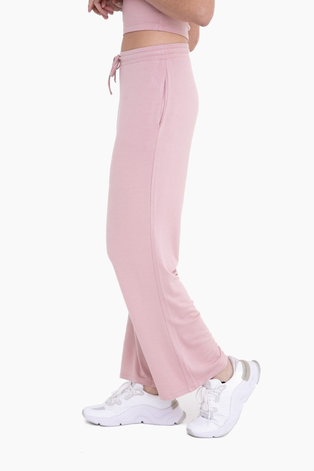 Mid-Rise Lounge Terry Pants in Rose