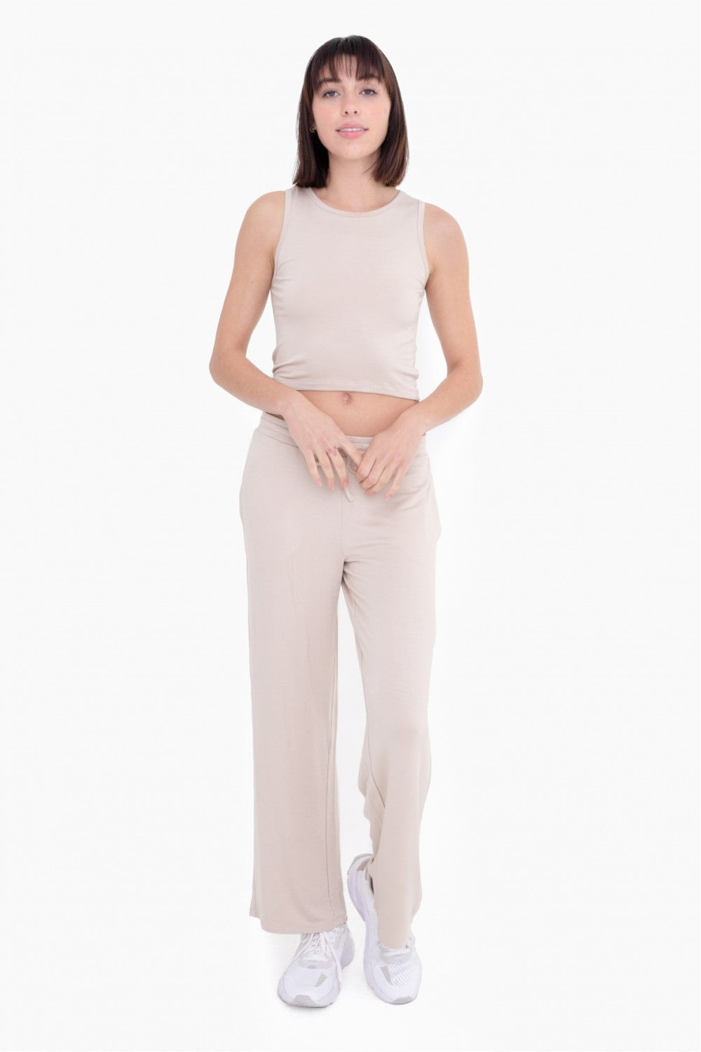 Mid-Rise Lounge Terry Pants in Natural