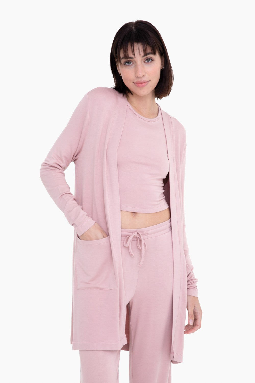 Lounge Open Front Terry Cardigan