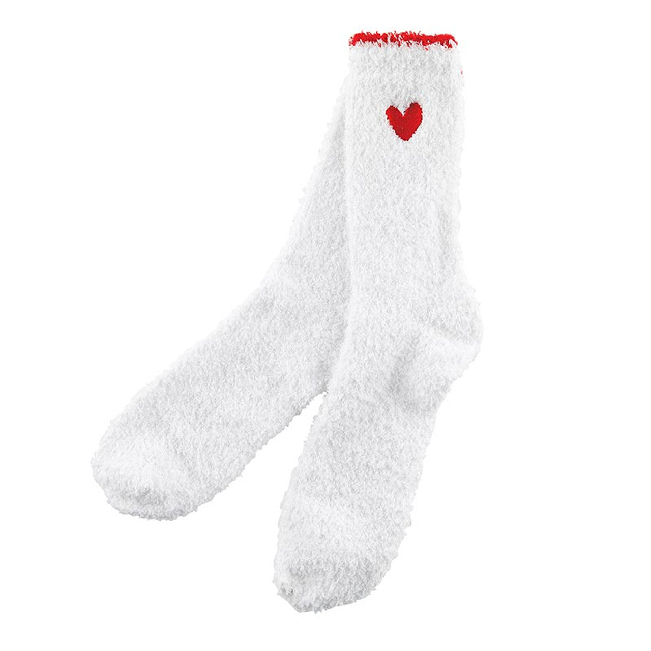 Cozy Sock Ornament in White/Red