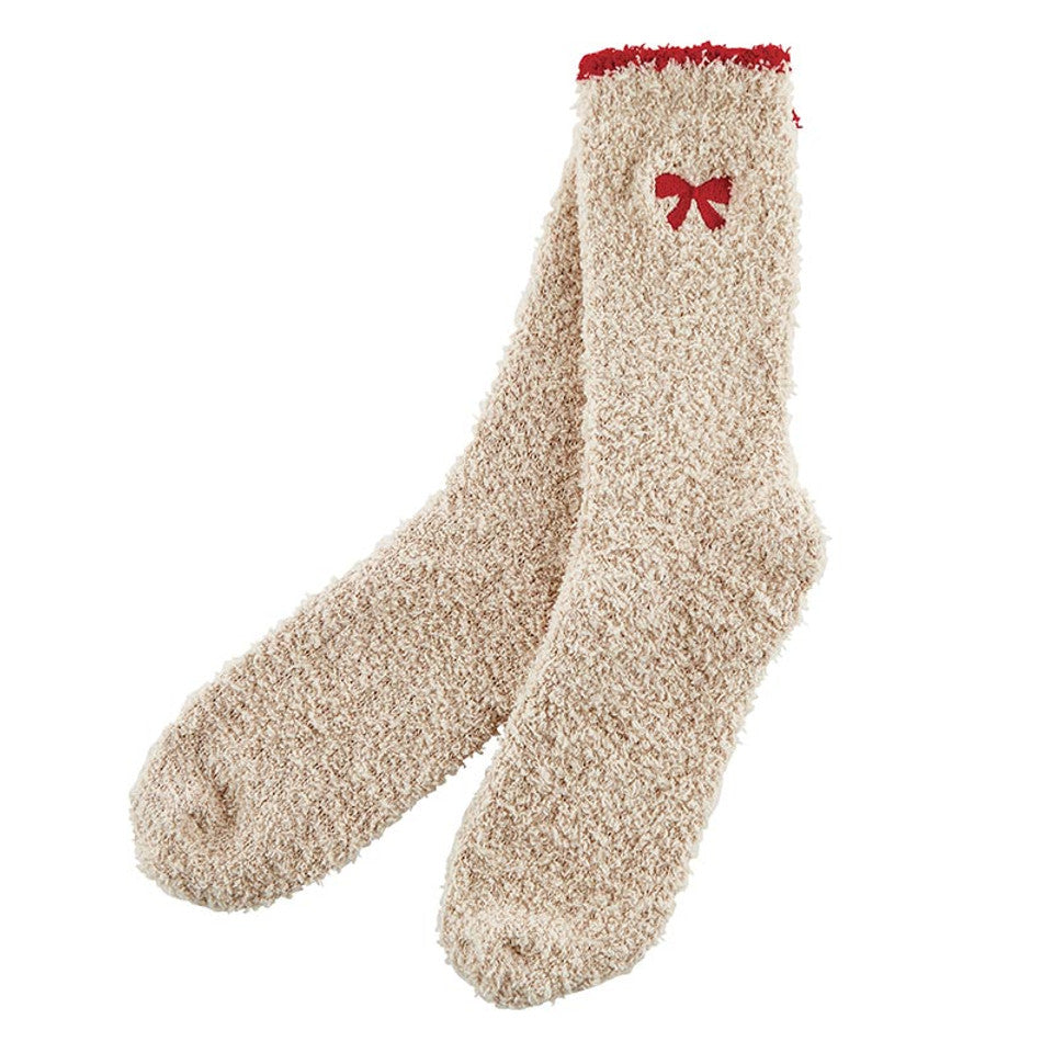 Cozy Sock Ornament in Blush/Red