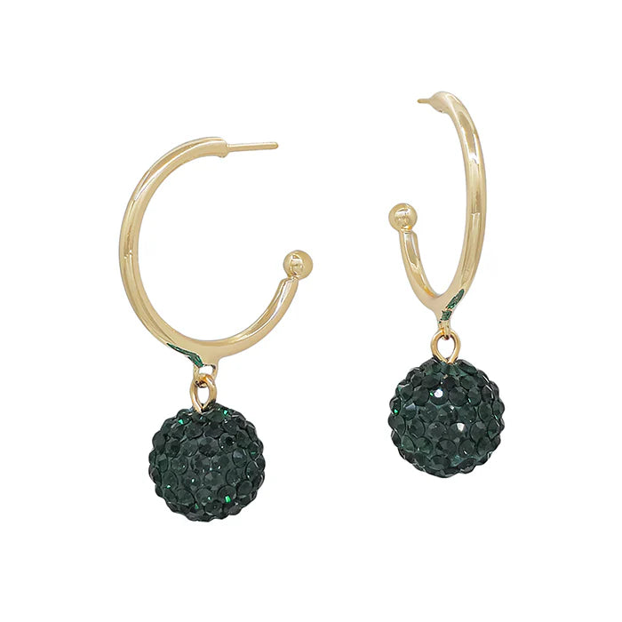 Christmas Gold Hoop Earrings