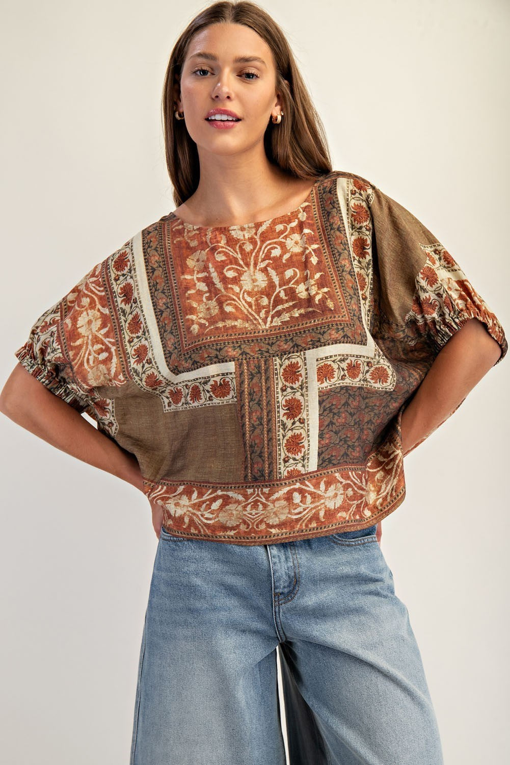 Floral Patchwork Top