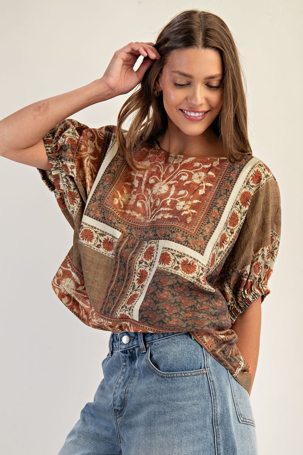 Floral Patchwork Top