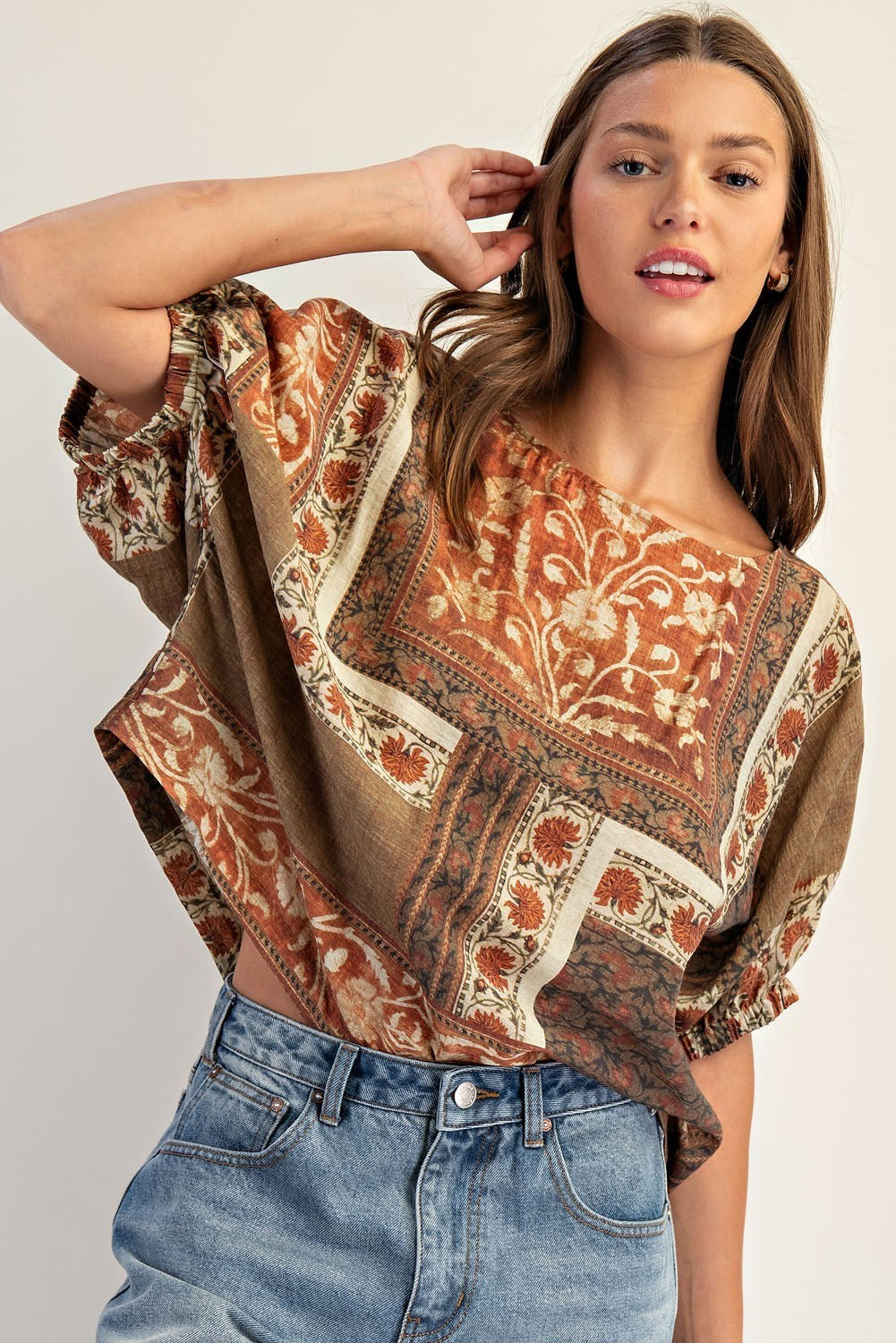 Floral Patchwork Top