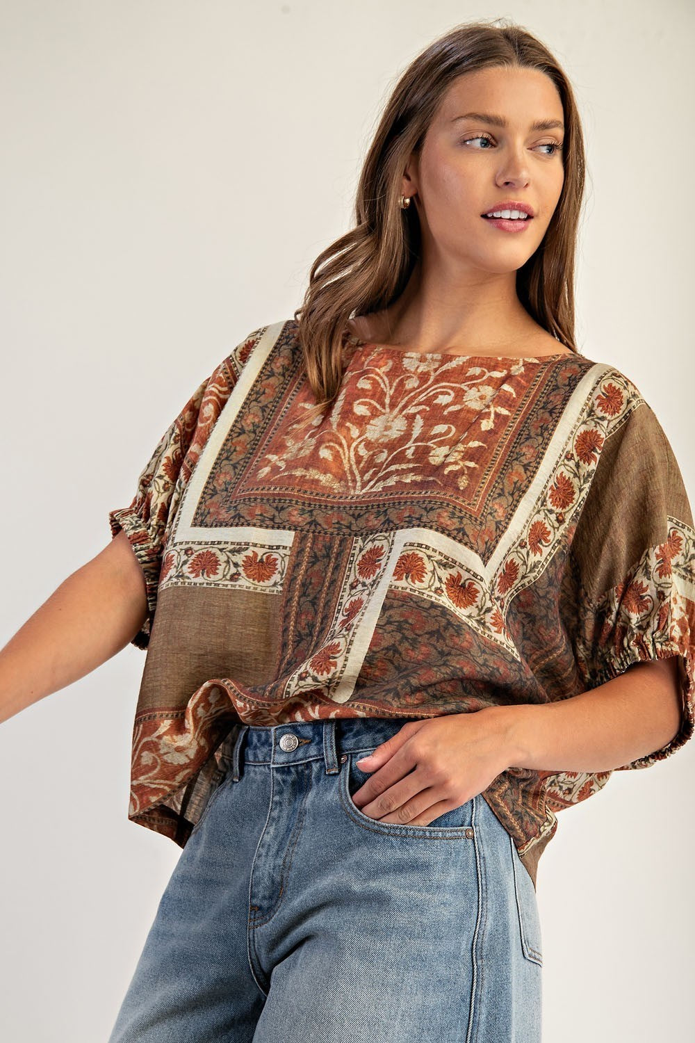 Floral Patchwork Top