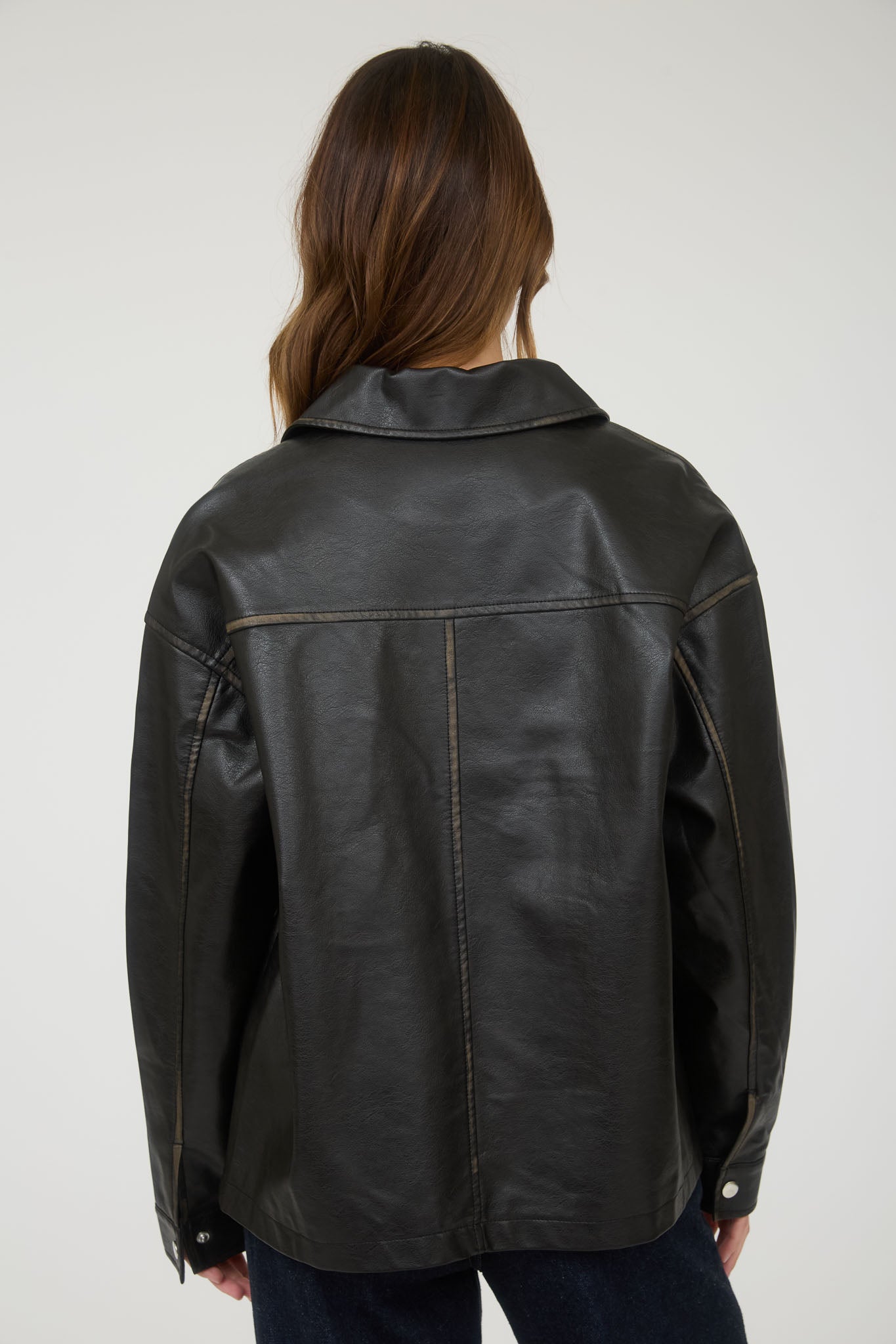 Faux Black Leather Jacket