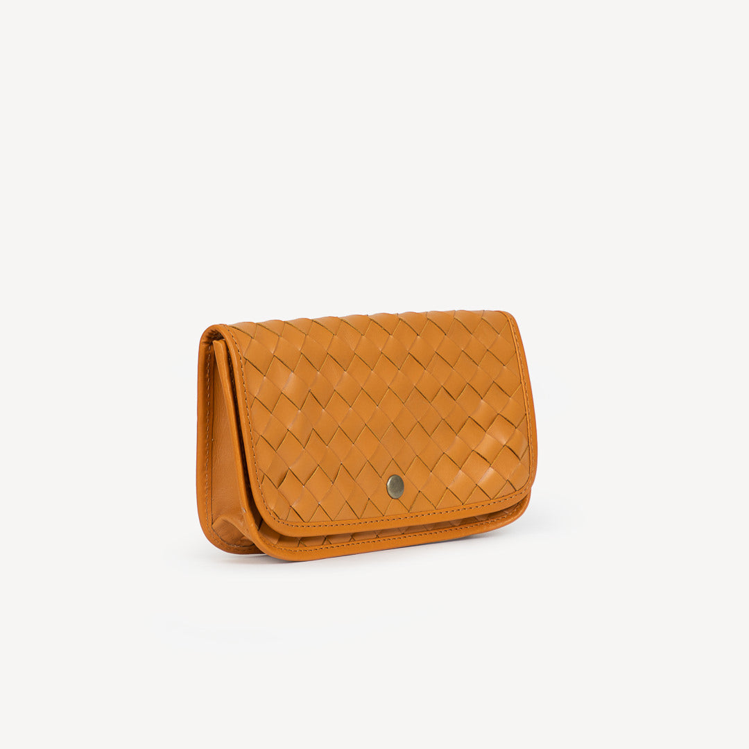 Woven Belt Bag in Honey