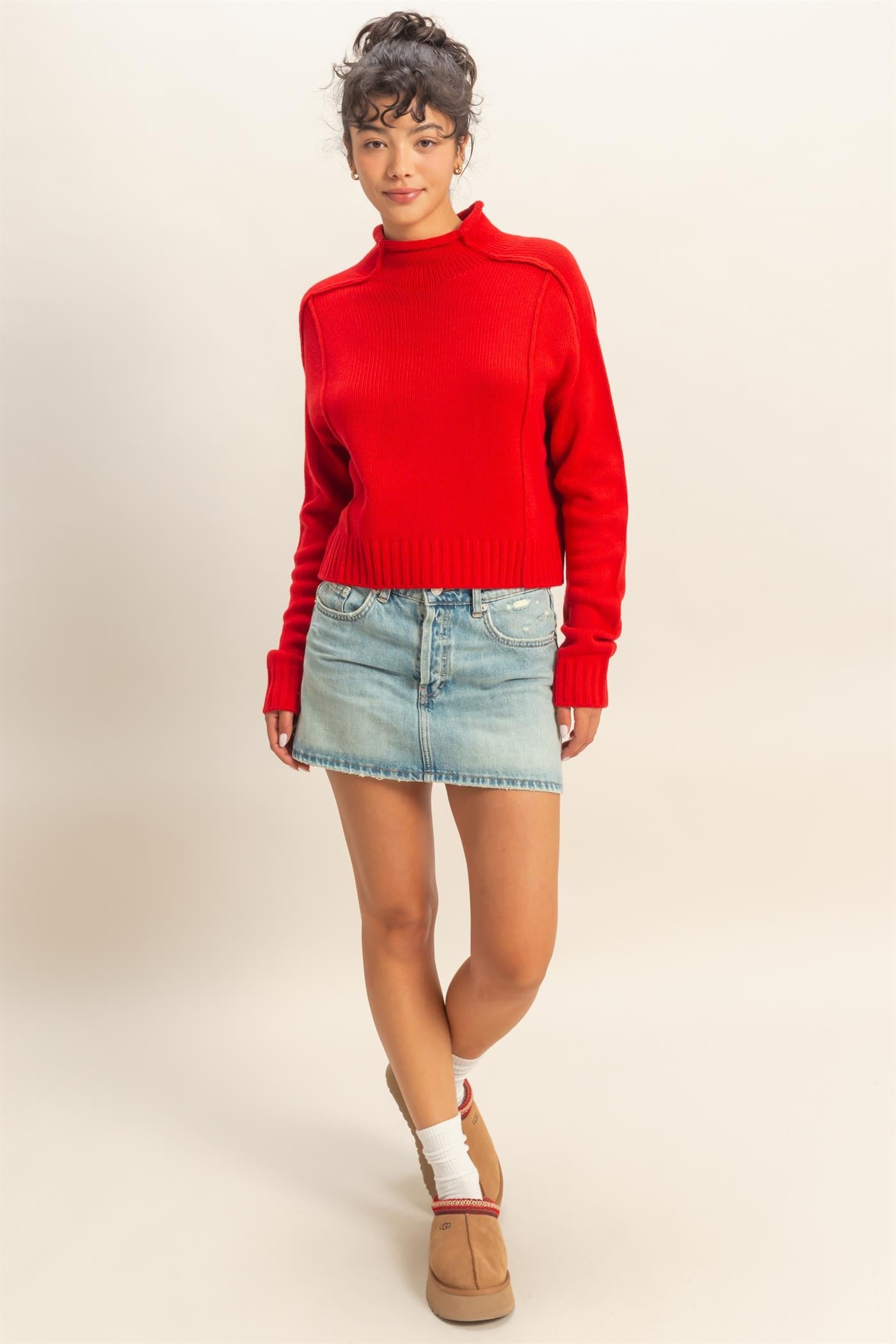 High Roll Neck Sweater