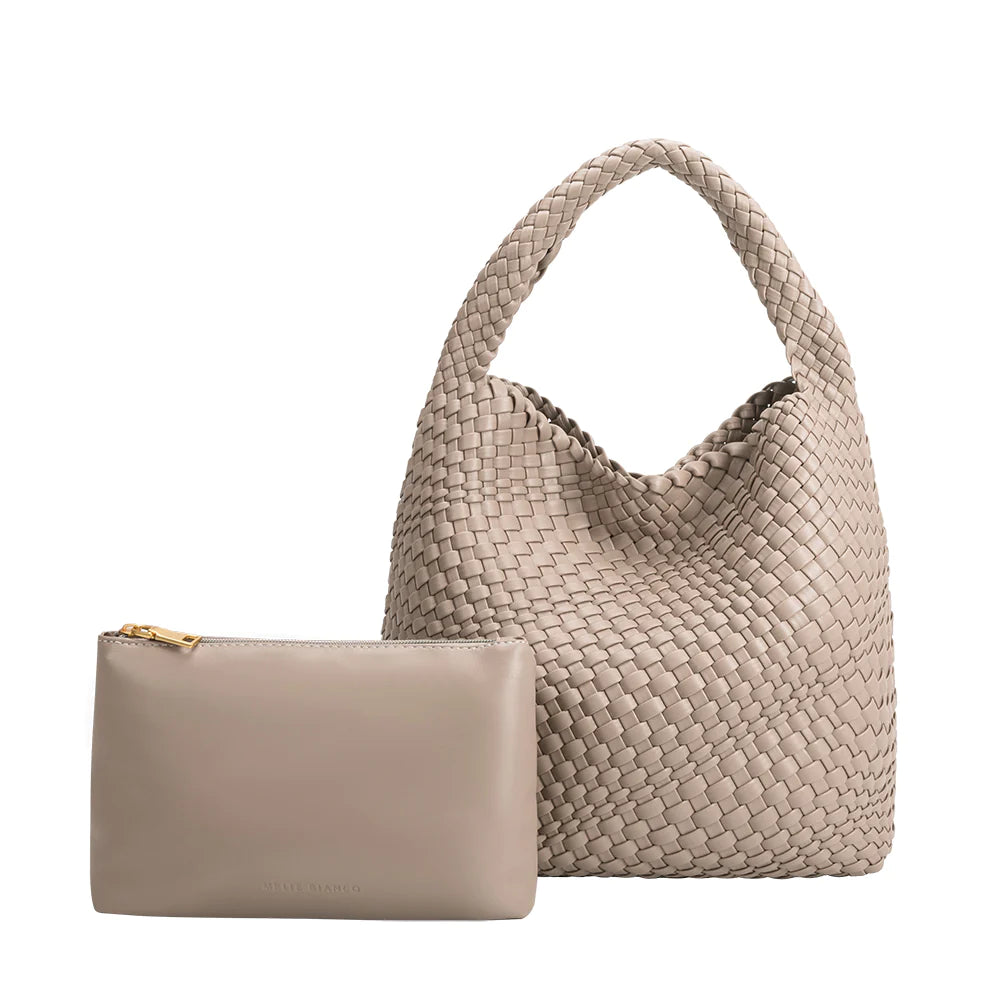 Johanna Recycled Shoulder Bag in Taupe