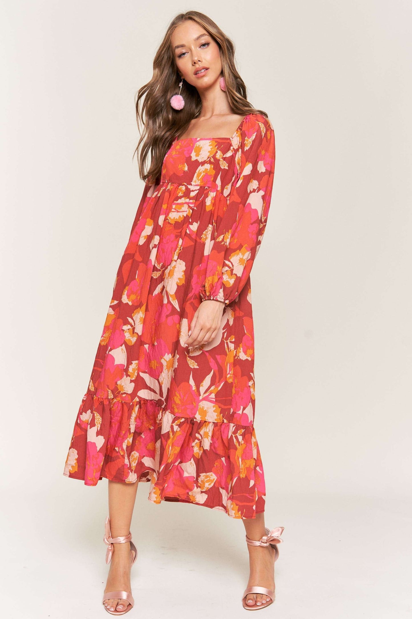 The Janice Floral Midi Dress