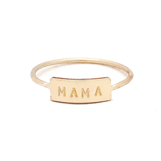 Mama Bar Ring in Gold
