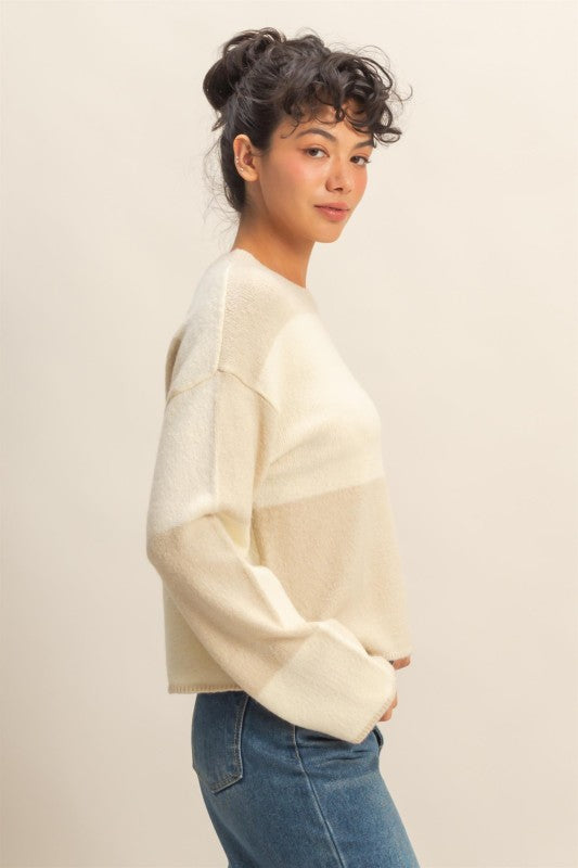 Oversized Checkered Sweater