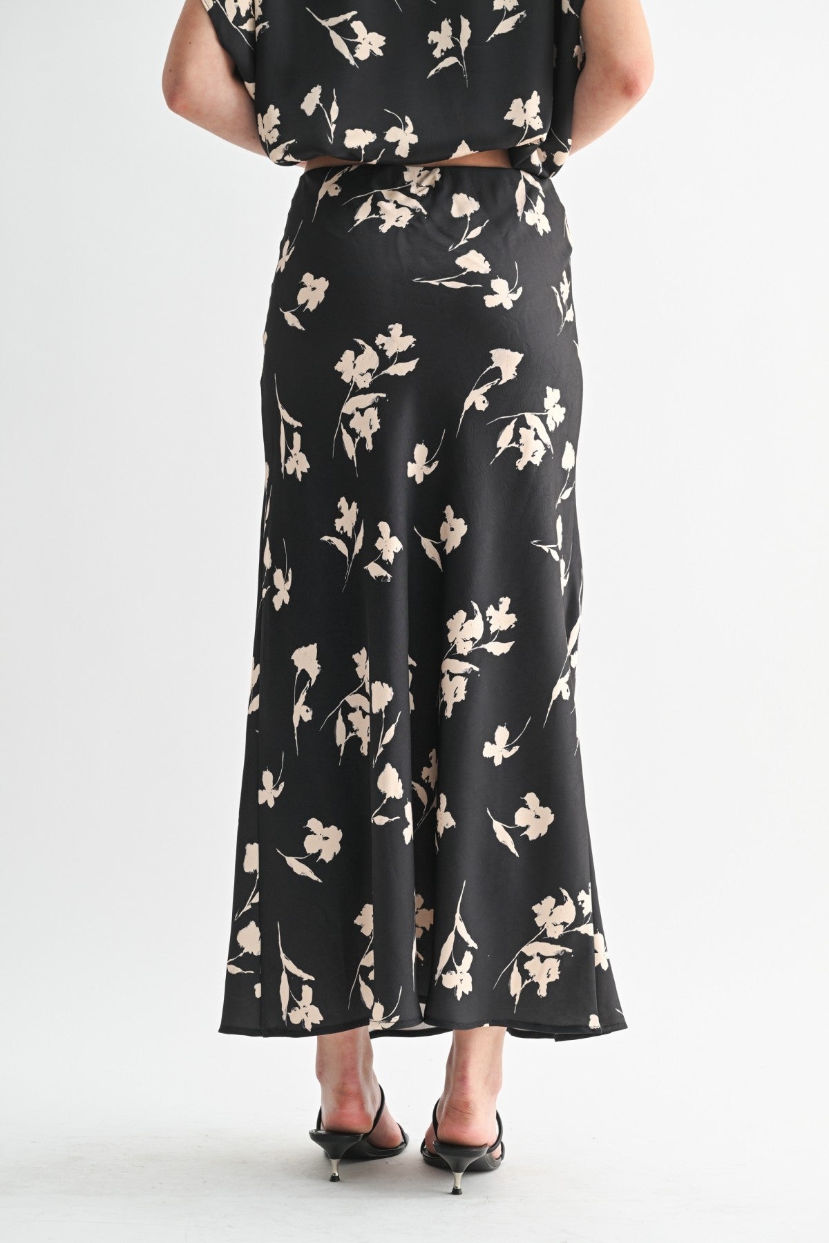 Bias Cut Flower Skirt