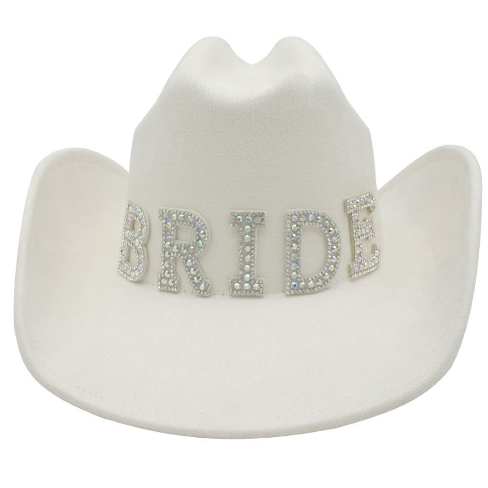 Bride Iridescent Patch Cowboy Hat