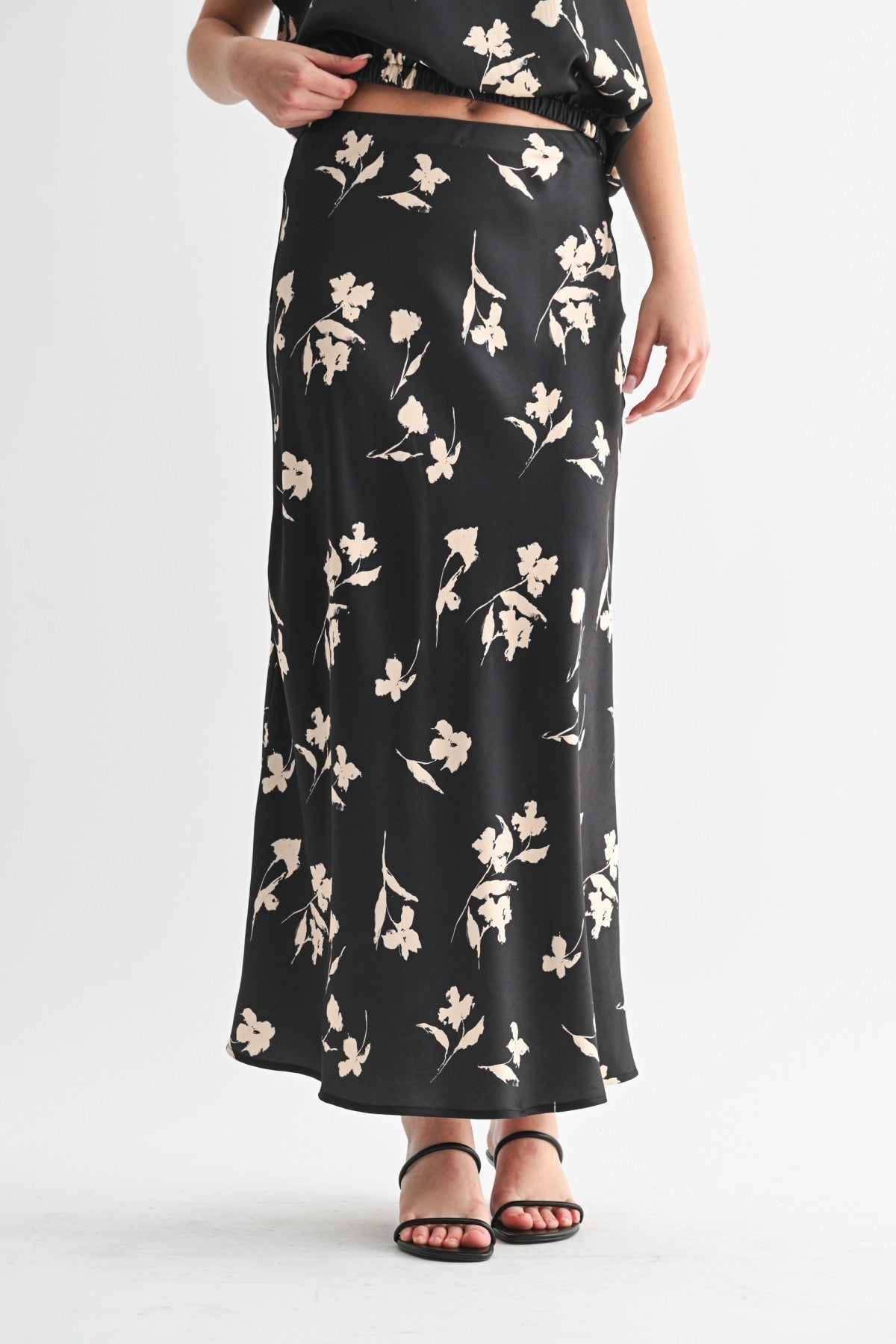 Bias Cut Flower Skirt