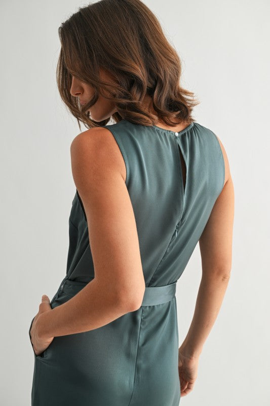 Satin Tank Jumpsuit