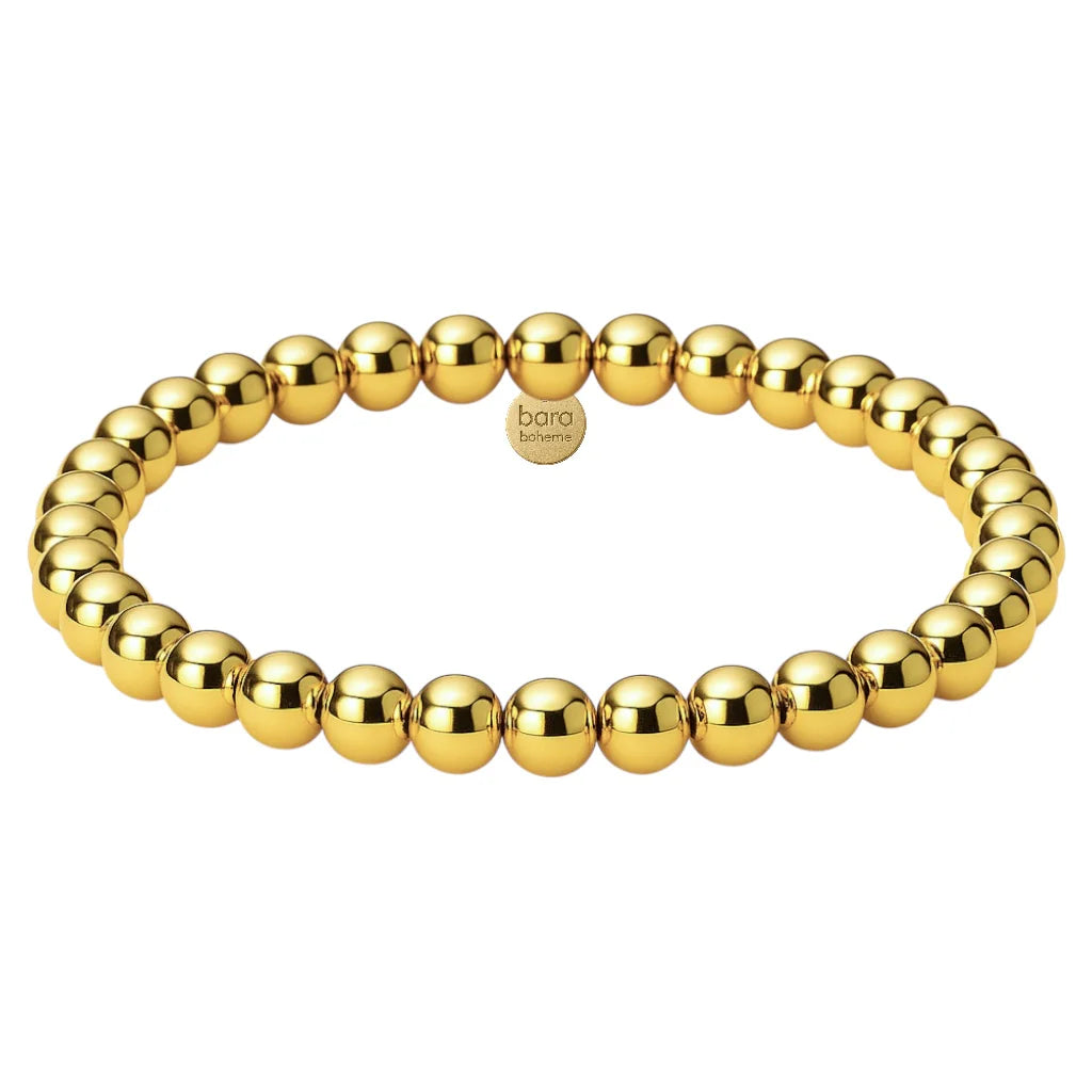Classic 6mm Gold Filled Beaded Bracelet
