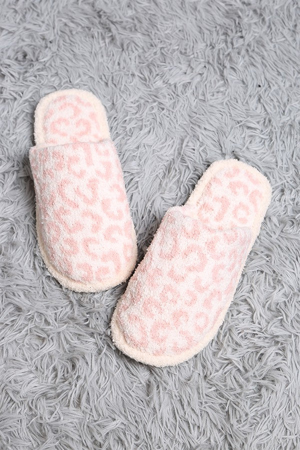 Pink Leopard Slippers