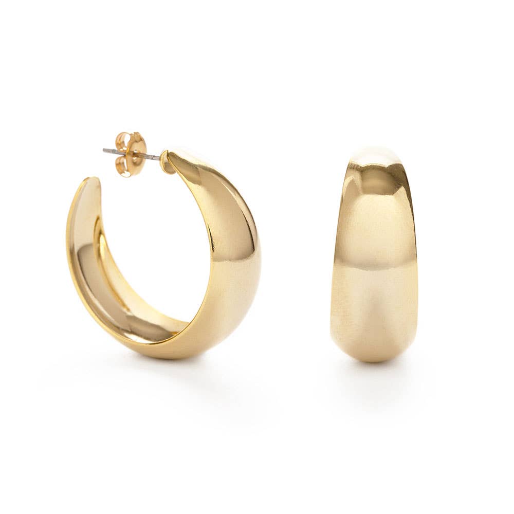 Angie Vintage Hoops Large - Gold