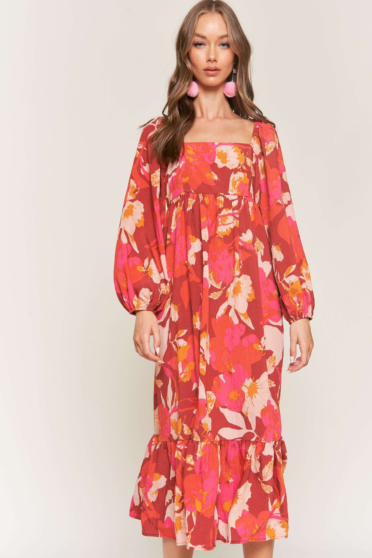 The Janice Floral Midi Dress