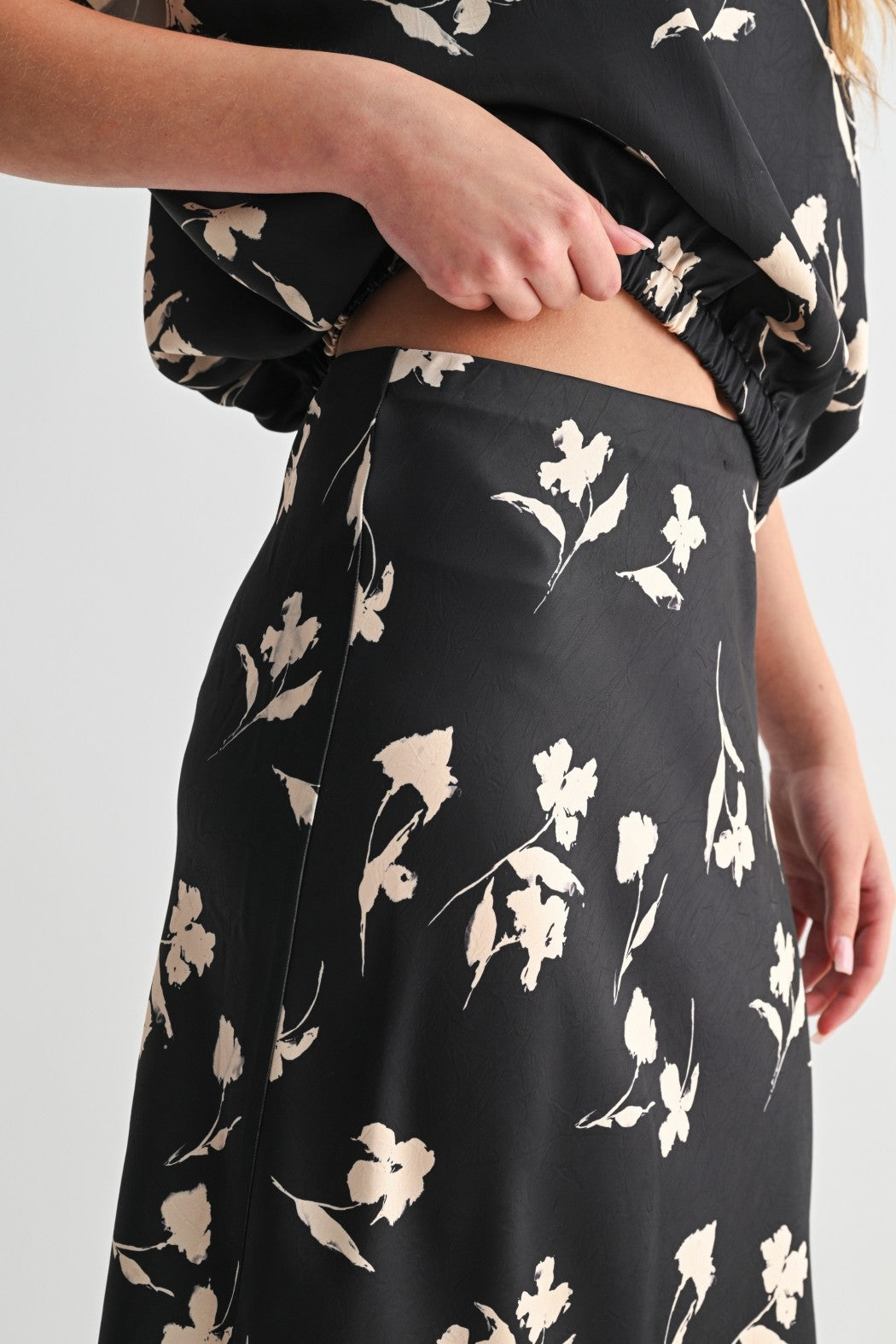 Bias Cut Flower Skirt