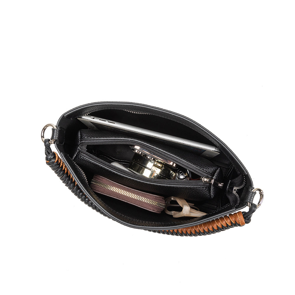 Cindy Saddle Recycled Vegan Crossbody Bag