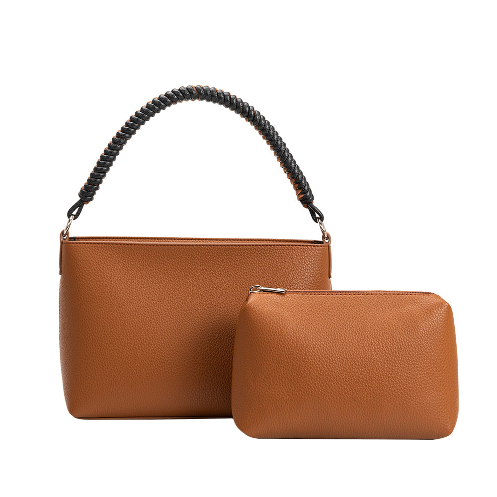 Cindy Saddle Recycled Vegan Crossbody Bag