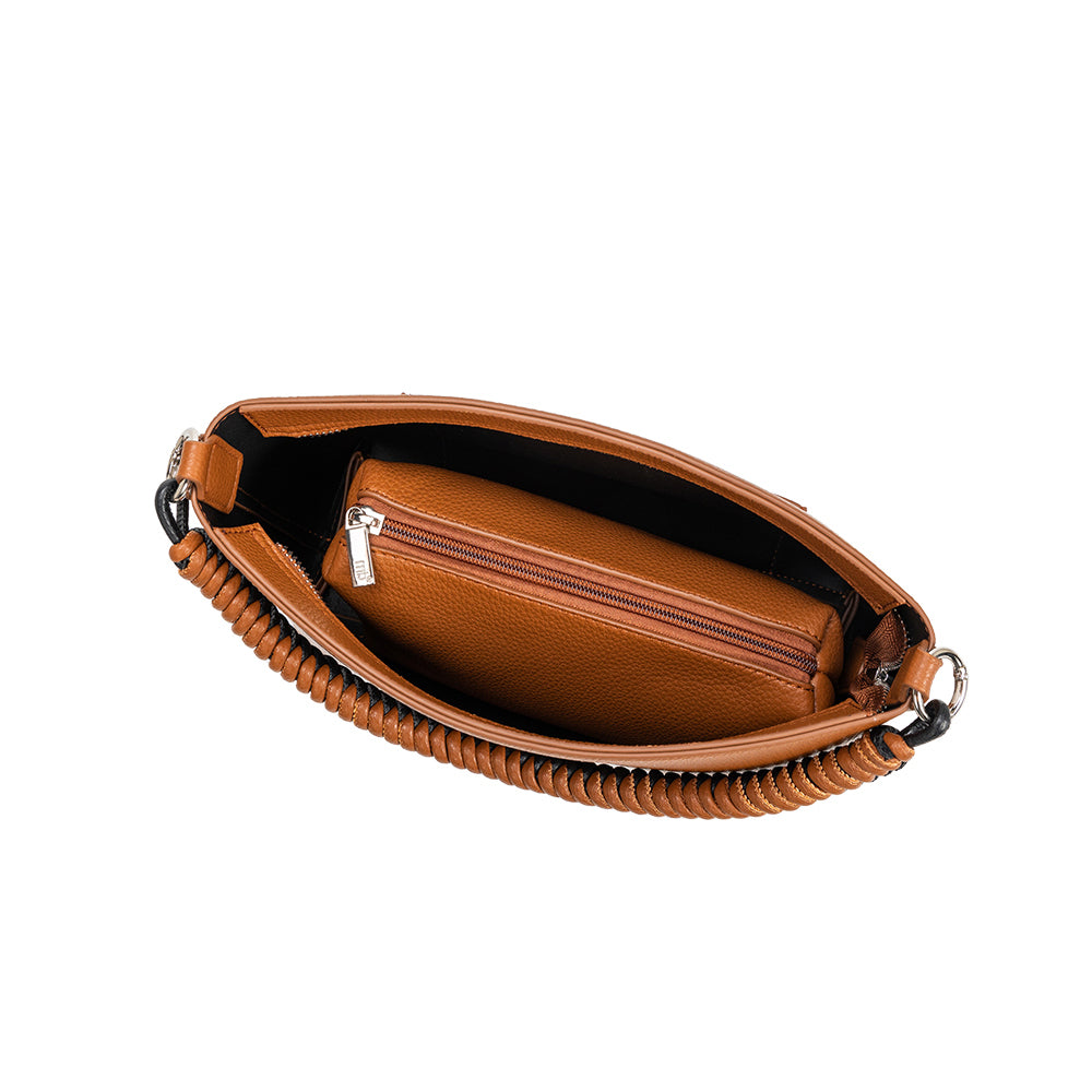 Cindy Saddle Recycled Vegan Crossbody Bag