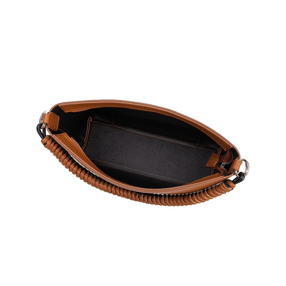 Cindy Saddle Recycled Vegan Crossbody Bag