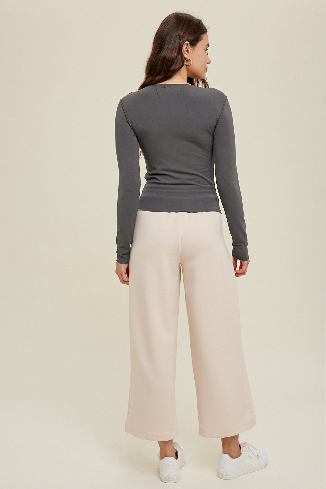Reversible Stitch Top in Charcoal