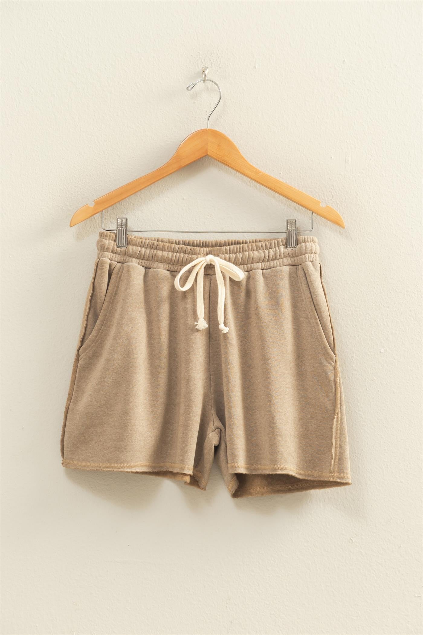 Drawstring Burnout French Terry Shorts