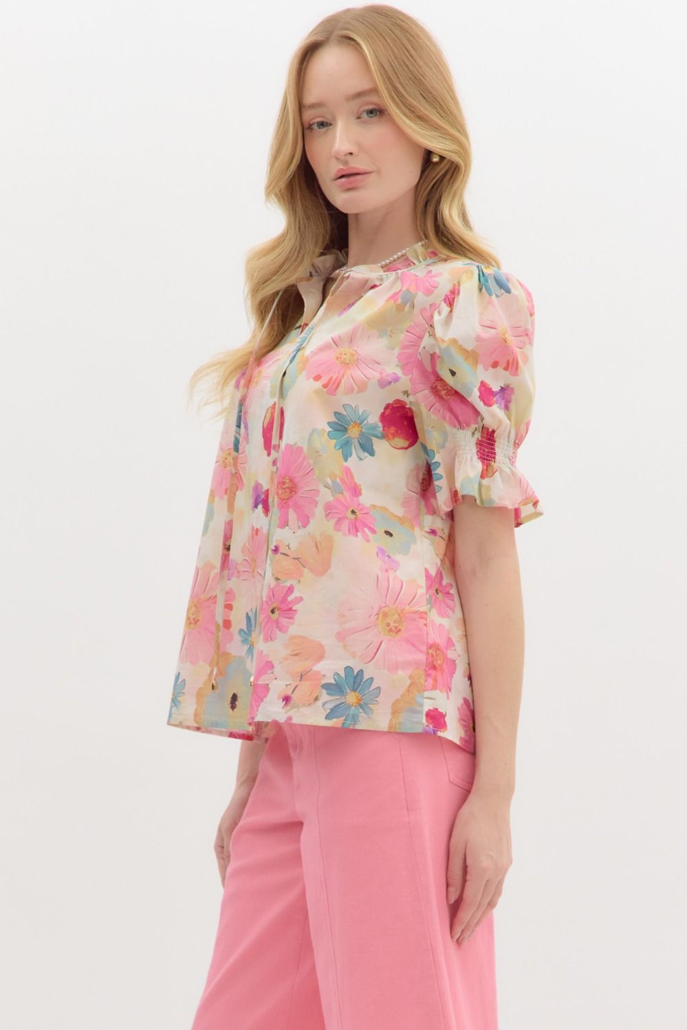 Floral Top in Berry