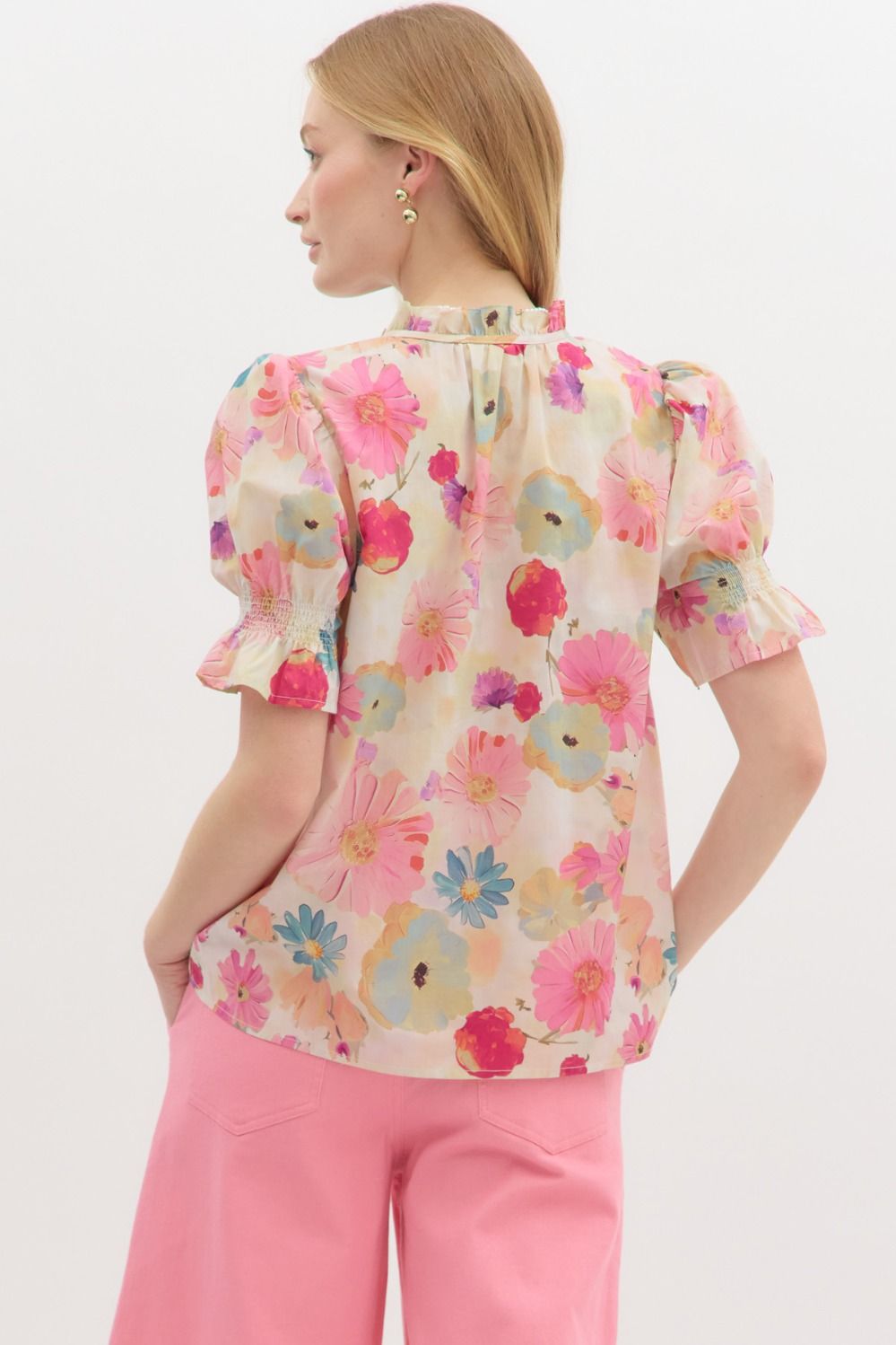 Floral Top in Berry