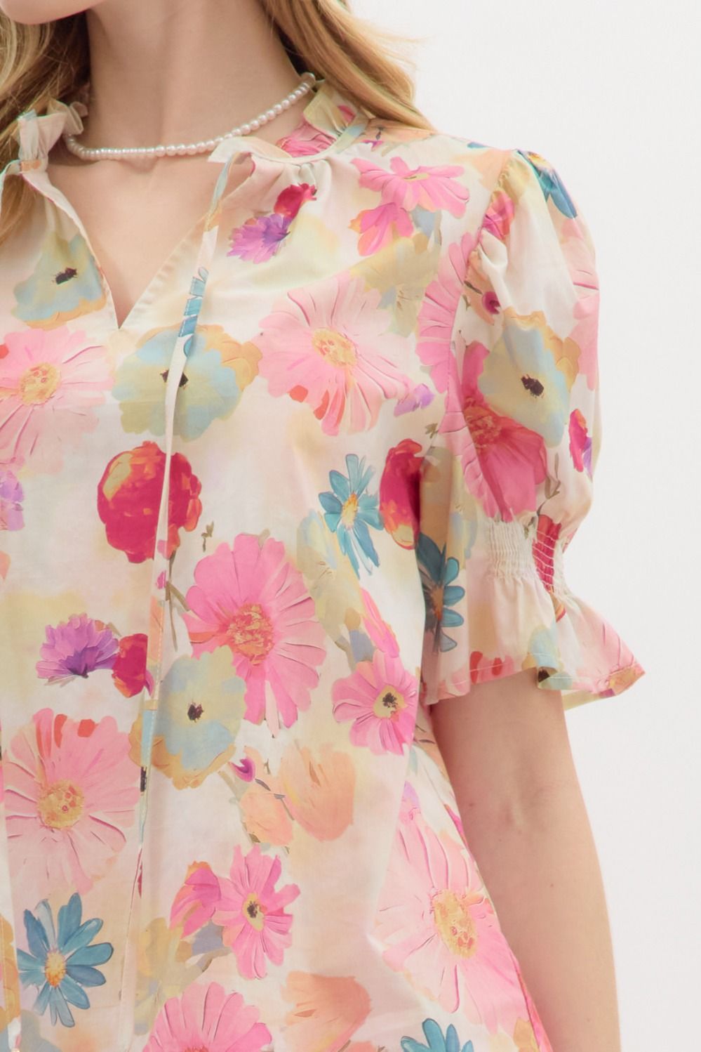 Floral Top in Berry