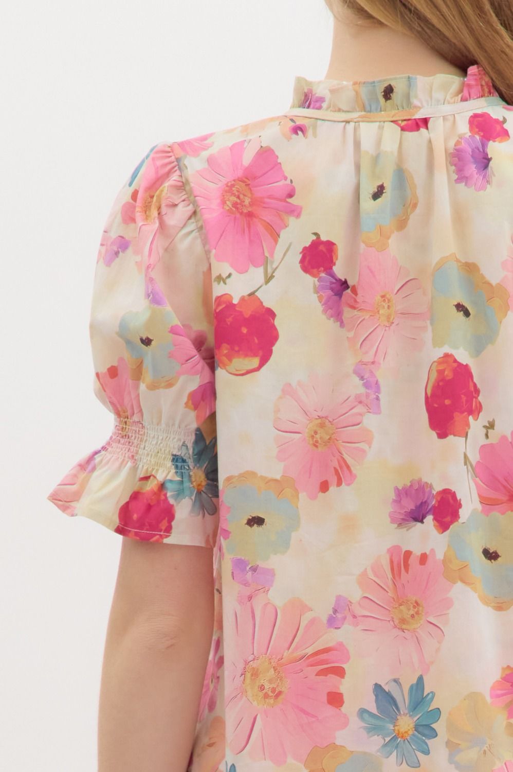 Floral Top in Berry