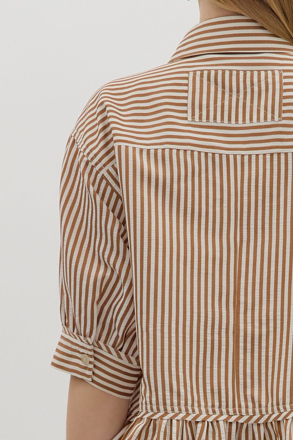 Stripe Ruffle Hem Top