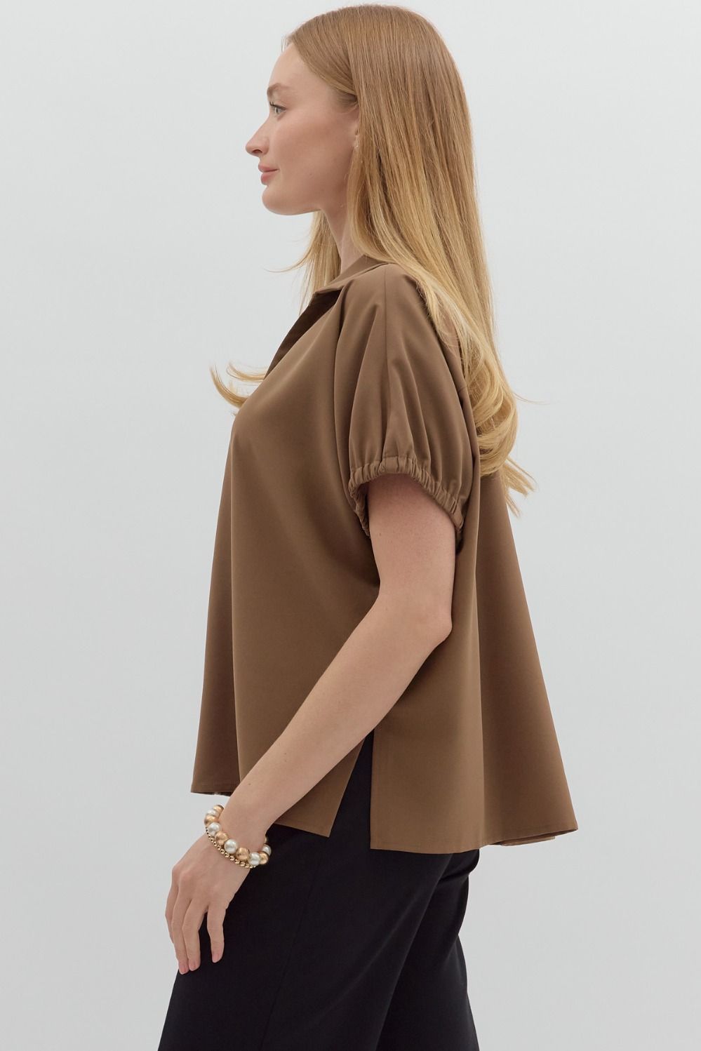 Split Collar Top